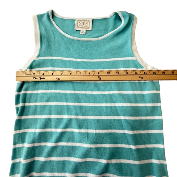 Sail to Sable Teal and White Knit Dress XS - Picture 3 of 5